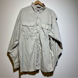 Redington Shirt Mens 2XL Khaki Vented Fishing Long Sleeve Outdoor